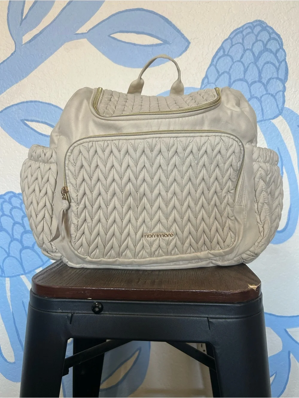 Mommore Quilted Cream Women’s Diaper Bag